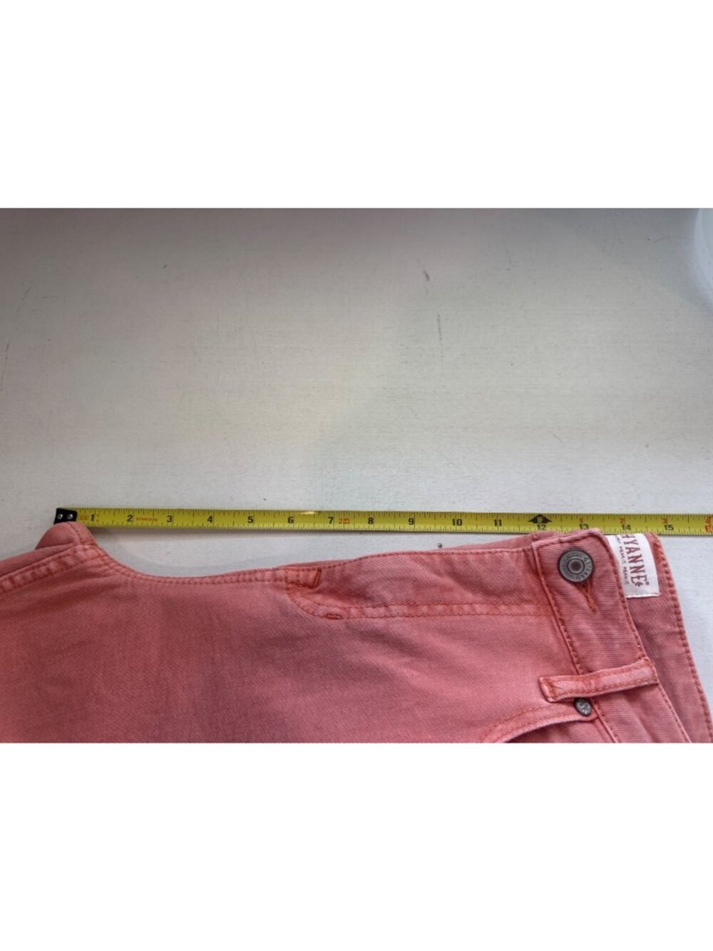 Shyanne Womens Jeans Sz 32 Peach Flare Leg Tulip-Pocket Boho Hippie Festival - Picture 10 of 14
